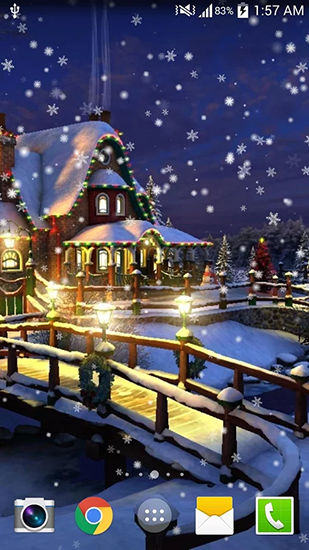 Baixar Noite do Natal - papel de parede animado gratuito para Android para desktop. 