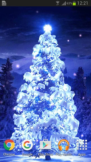 Captura de tela do Árvores do Natal em telefone celular ou tablet.
