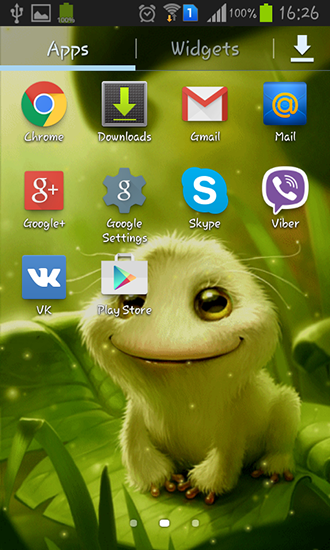 Captura de tela do Alienígena bonito em telefone celular ou tablet.