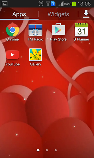 Captura de tela do Dia do Amor em telefone celular ou tablet.