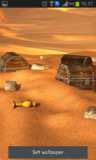 Captura de tela do Tesouro do Deserto em telefone celular ou tablet.