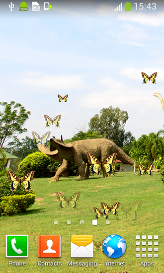 Captura de tela do Dinossauro em telefone celular ou tablet.