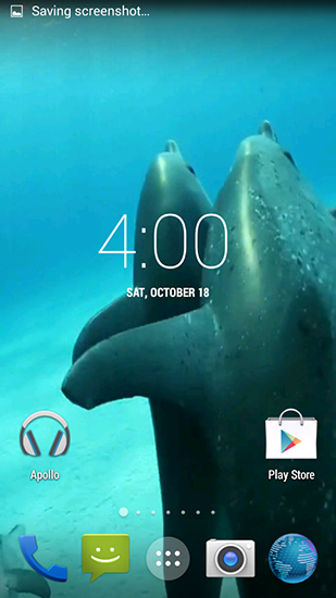 Captura de tela do Golfinhos HD em telefone celular ou tablet.