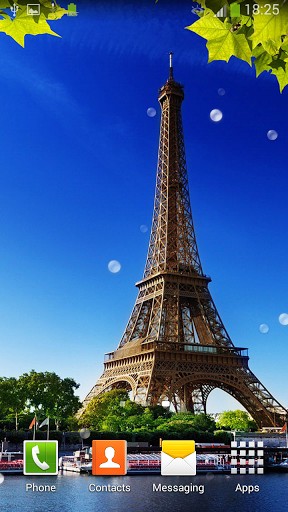 Captura de tela do Torre Eiffel: Paris em telefone celular ou tablet.