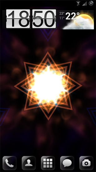 Captura de tela do Mandala elétrica em telefone celular ou tablet.