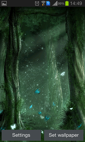 Captura de tela do Floresta mágica em telefone celular ou tablet.
