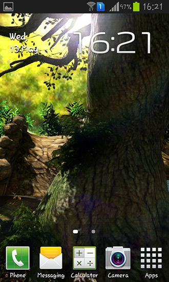Captura de tela do Floresta de fantasia 3D em telefone celular ou tablet.