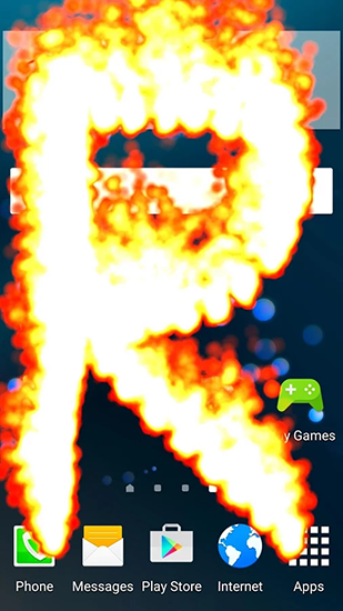 Captura de tela do Tela de fogo em telefone celular ou tablet.