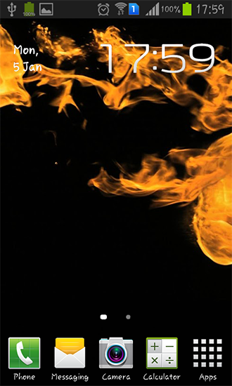 Captura de tela do Explosão de chamas em telefone celular ou tablet.