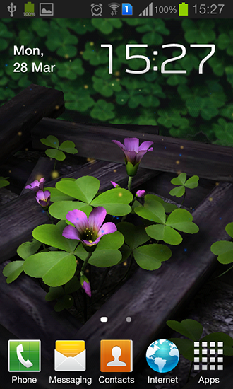 Captura de tela do Flores 3D em telefone celular ou tablet.