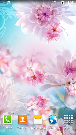 Captura de tela do Flores por Papel de parede vivo 3D em telefone celular ou tablet.