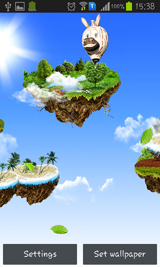 Captura de tela do Ilhas voadoras em telefone celular ou tablet.