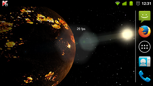 Captura de tela do Planetas estrangeiros 3D em telefone celular ou tablet.