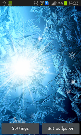 Captura de tela do Vidro congelado em telefone celular ou tablet.