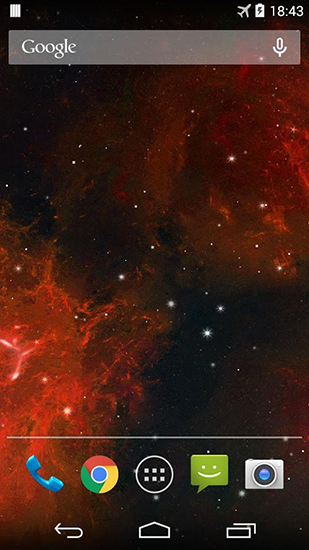 Captura de tela do Galáxia nebulosa em telefone celular ou tablet.