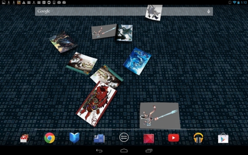 Captura de tela do Galeria 3D em telefone celular ou tablet.