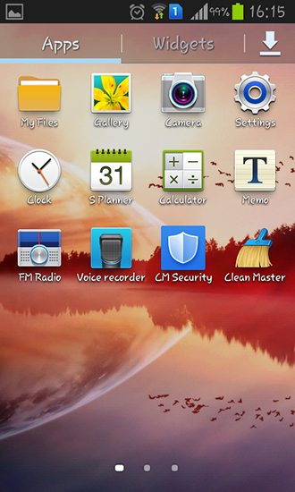 Captura de tela do Gionee em telefone celular ou tablet.