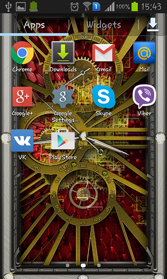Captura de tela do Relógio de ouro em telefone celular ou tablet.