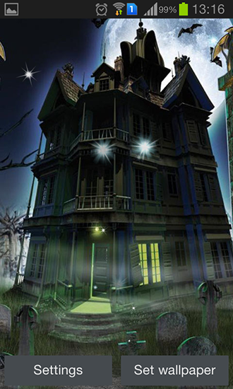 Captura de tela do Casa assombrada em telefone celular ou tablet.