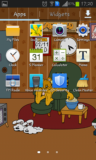 Captura de tela do Doce lar: Garfield em telefone celular ou tablet.