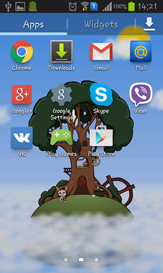Captura de tela do Casa-árvore em telefone celular ou tablet.