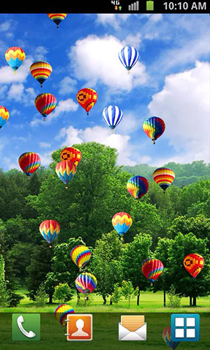 Captura de tela do Balões de ar quente em telefone celular ou tablet.