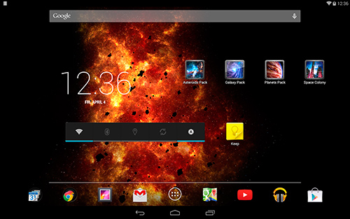 Captura de tela do Galáxia de Inferno em telefone celular ou tablet.