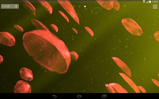Captura de tela do Águas-vivas 3D em telefone celular ou tablet.