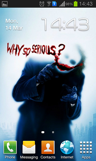 Captura de tela do Joker em telefone celular ou tablet.