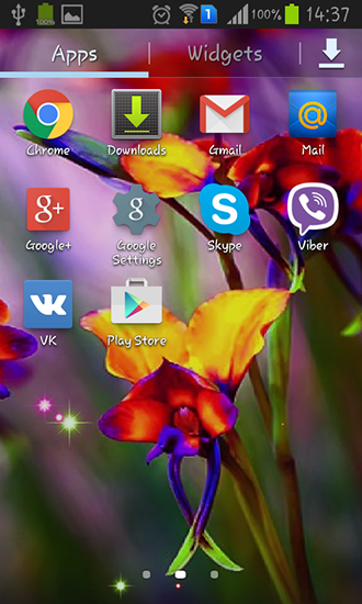 Captura de tela do Pequenas flores de verão em telefone celular ou tablet.