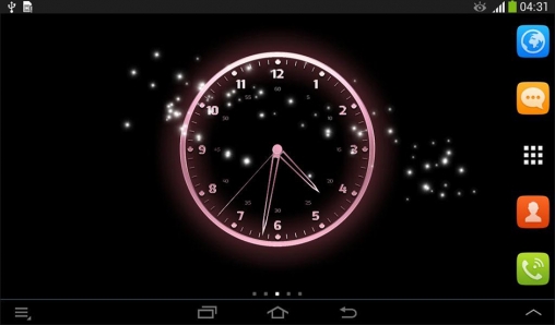 Captura de tela do Relógio animado em telefone celular ou tablet.