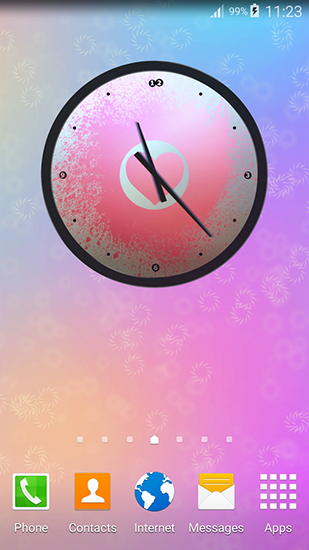 Captura de tela do Amor: Relógio em telefone celular ou tablet.