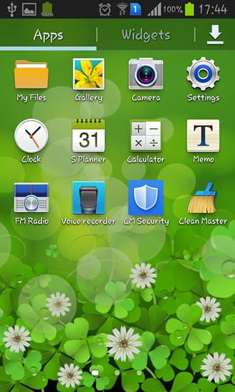 Captura de tela do Trevo da sorte em telefone celular ou tablet.