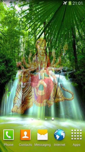 Captura de tela do Magia de Durga e templo em telefone celular ou tablet.
