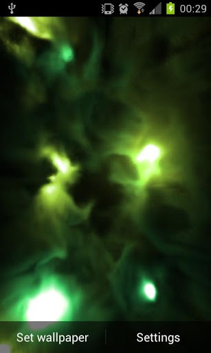 Captura de tela do Fumaça mágica 3D em telefone celular ou tablet.