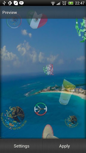 Captura de tela do México em telefone celular ou tablet.