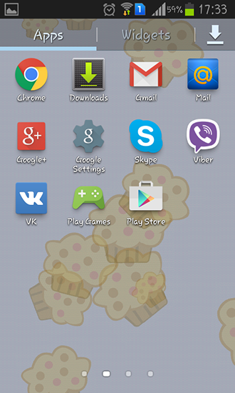 Captura de tela do Muffins em telefone celular ou tablet.