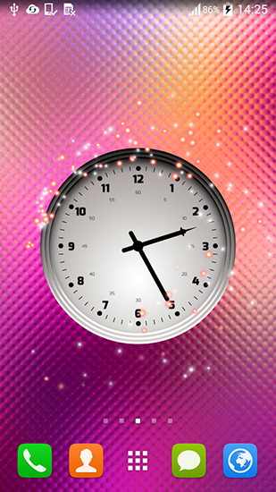 Captura de tela do Relógio Multicolorido em telefone celular ou tablet.