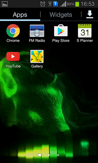 Captura de tela do Equalizador da música em telefone celular ou tablet.