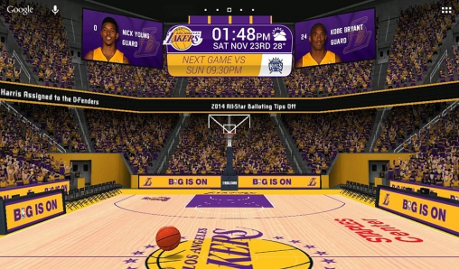 Captura de tela do NBA 2014 em telefone celular ou tablet.