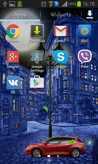 Captura de tela do Cidade da noite em telefone celular ou tablet.