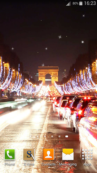 Captura de tela do Noite em Paris em telefone celular ou tablet.