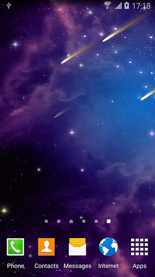 Captura de tela do Céu noturno em telefone celular ou tablet.