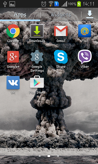 Captura de tela do Explosão nuclear em telefone celular ou tablet.