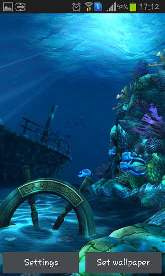 Captura de tela do Oceano HD em telefone celular ou tablet.
