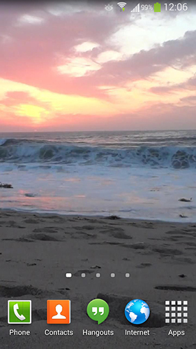 Captura de tela do Ondas do oceano em telefone celular ou tablet.