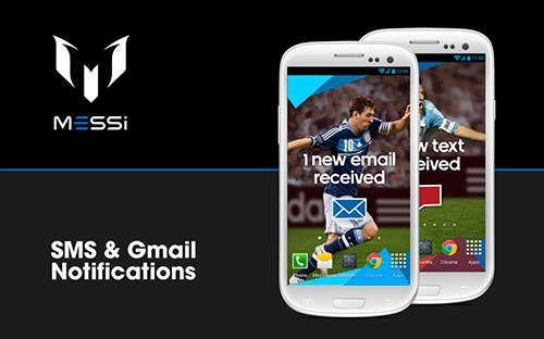 Captura de tela do Messi Oficial em telefone celular ou tablet.