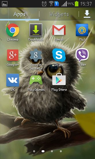 Captura de tela do Pintainho da coruja em telefone celular ou tablet.