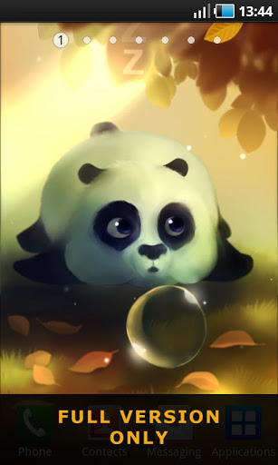 Captura de tela do Panda bolinho em telefone celular ou tablet.