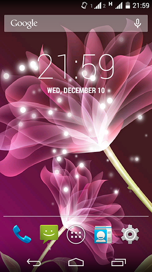 Captura de tela do Lótus cor de rosa em telefone celular ou tablet.